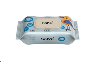 Салфетки влажные Salve 120 шт. Голубой - Фото 1