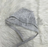 Шапочка с завязками Тими 38–40р, интерлок Серый