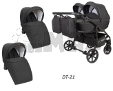 Коляска для двойни 2 в 1 Angelina Tvigo Duo DT-21 Черный