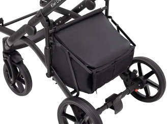 Коляска для двійні 2 в 1 Bair Kiwi DUO ECO BKD-33-1, екошкіра Капучино - Фото 8