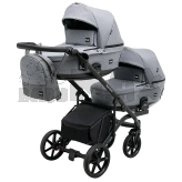 Коляска для двойни 2 в 1 Bair Kiwi DUO Soft BKP-218 Серый