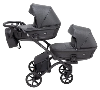 Коляска для двойни 2 в 1 Bair Kiwi DUO Soft BKD-219-1 Графит - Фото 7
