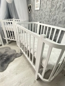 Кроватка детская Babymax Престиж Трансформер 120×60 см Белый - Фото 1