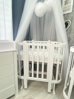 Кроватка детская Babymax Престиж Трансформер 120×60 см Белый - Фото 2