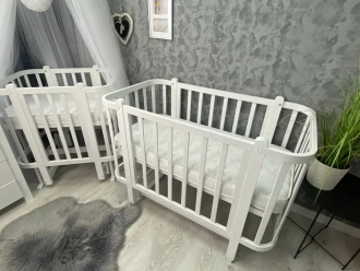 Кроватка детская Babymax Престиж Трансформер 120×60 см Белый - Фото 3