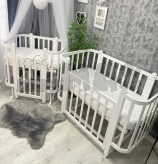 Кроватка детская Babymax Престиж Трансформер 120×60 см Белый