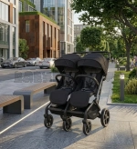 Коляска прогулочная для двойни Easy-Go Echo 2024 Черный