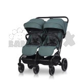 Коляска прогулочная для двойни Easy-Go Echo 2024 Зеленый