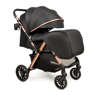 Коляска прогулочная Ninos Maxi 2 Black Gold/Черный - Фото 2