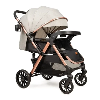 Коляска прогулочная Ninos Maxi 2 Light Grey Gold/Серый - Фото 2