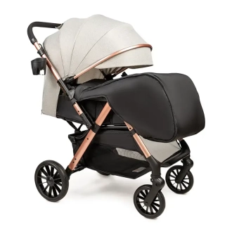Коляска прогулочная Ninos Maxi 2 Light Grey Gold/Серый - Фото 4