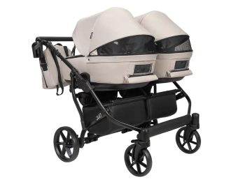 Коляска для двойни 2 в 1 Angelina Tvigo Duo DT-23 Оливковый - Фото 3