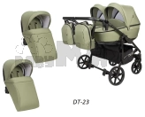 Коляска для двойни 2 в 1 Angelina Tvigo Duo DT-23 Оливковый