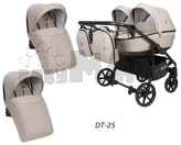Коляска для двойни 2 в 1 Angelina Tvigo Duo DT-25 Бежевый