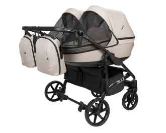 Коляска для двойни 2 в 1 Angelina Tvigo Duo DT-27 Светло-серый - Фото 1