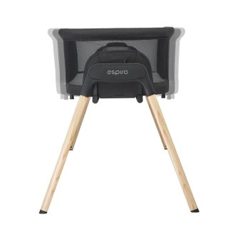 Кроватка приставная люлька Espiro Tully 07 Timber Grey/Серый - Фото 3