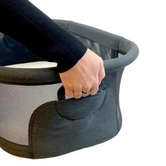 Кроватка приставная люлька Espiro Tully 07 Timber Grey/Серый - Фото 4