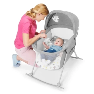 Кроватка приставная люлька 3 в 1 Kinderkraft Lovi Grey/Серый - Фото 10