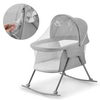 Кроватка приставная люлька 3 в 1 Kinderkraft Lovi Grey/Серый - Фото 7