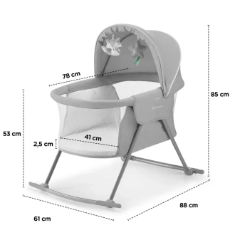Кроватка приставная люлька 3 в 1 Kinderkraft Lovi Beige/Бежевый - Фото 10