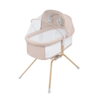 Ліжечко приставне люлька Lionelo Malin Evo Beige Natural/Бежевий - Фото 1