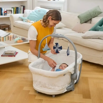 Ліжечко-люлька приставне 5 в 1 Chicco Baby Hug Pro 40 Сірий - Фото 4