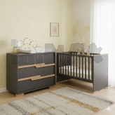 Комплект мебели Верес Сиэтл Кроватка и Комод-90 Темно-серый