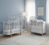 Комплект мебели Angelo Magic Кроватка и Комод-90 Бело-серый