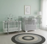 Комплект мебели Angelo Кроватка Magic и Комод-90 Bruno Бело-серый