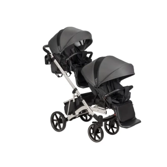 Коляска для двойни 2 в 1 Angelina Velio-Duo-Lux DVL-36 Серый - Фото 9