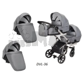 Коляска для двойни 2 в 1 Angelina Velio-Duo-Lux DVL-36 Серый