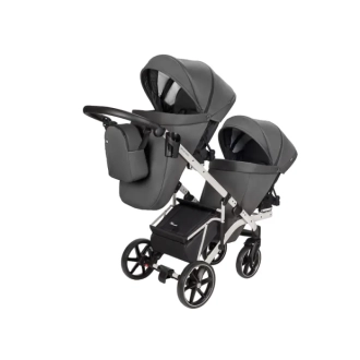 Коляска для двойни 2 в 1 Angelina Velio-Duo-Lux DVL-38 Графит - Фото 6