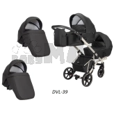 Коляска для двойни 2 в 1 Angelina Velio-Duo-Lux DVL-39 Черный