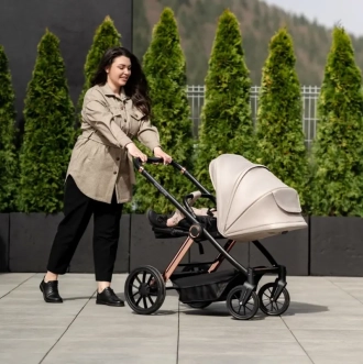 Коляска трансформер 2 в 1 Ninos Estrella Grey Gold/Сірий - Фото 10