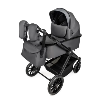 Коляска трансформер 2 в 1 Ninos Estrella Grey Black/Сірий - Фото 1