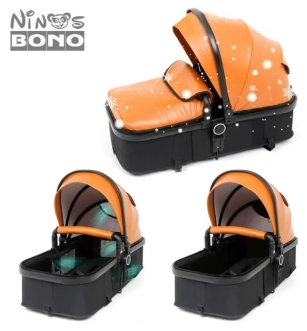 Коляска трансформер 3 в 1 Ninos Bono White/Белый - Фото 10