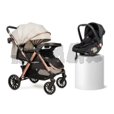 Коляска прогулочная с автолюлькой Ninos Maxi 2 Light Grey Gold/Серый