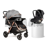 Коляска прогулочная с автолюлькой Ninos Maxi 2 Grey Gold/Серый