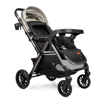 Коляска прогулочная с автолюлькой Ninos Maxi 2 Light Grey Graphite/Серый - Фото 3