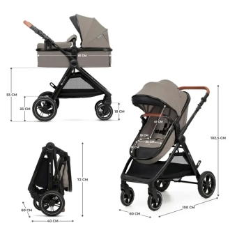 Коляска 3 в 1 Kinderkraft Esme Sand Beige/Бежевый - Фото 11
