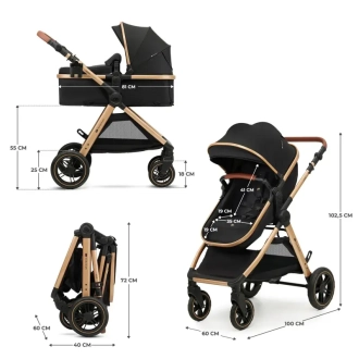Коляска 3 в 1 - Kinderkraft Esme Pure Black (Черный) - Фото 18