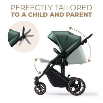 Коляска 2 в 1 Kinderkraft Prime 2 Dark Green/Зелений - Фото 3