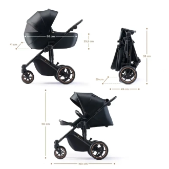 Коляска 2 в 1 Kinderkraft Prime 2 Venezian Black/Черный - Фото 6