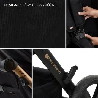 Коляска 3 в 1 Kinderkraft Moov 2 Pure Black/Чорний - Фото 12