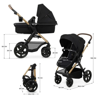 Коляска 3 в 1 Kinderkraft Moov 2 Pure Black/Чорний - Фото 20