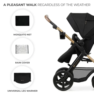 Коляска 3 в 1 Kinderkraft Moov 2 Pure Black/Чорний - Фото 2