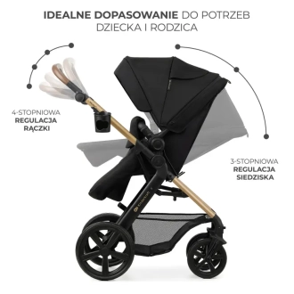 Коляска 3 в 1 Kinderkraft Moov 2 Pure Black/Чорний - Фото 4