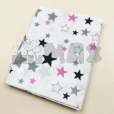 Пелюшка Eldoll Зірочки 90×110 см, бязь Біло-рожевий