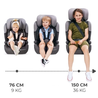 Автокресло 9–36 кг Kinderkraft Comfort Up i-Size Grey/Серый - Фото 9