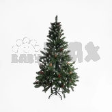 Елка искусственная Babymax украшена ягодами и шишками 125 см Зеленая